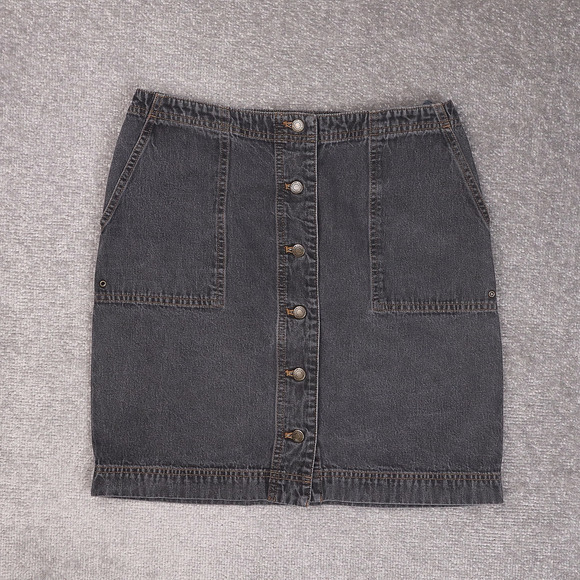 Lauren Ralph Lauren Dresses & Skirts - VTG 90s 00s Women Lauren Ralph Lauren Size 6 Dark Wash Denim Black Jean Skirt